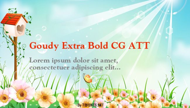 Goudy Extra Bold CG ATT example